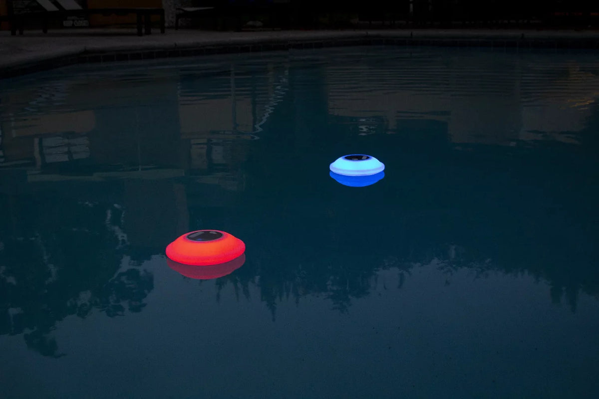 LED Functionality Speaker Display Phone Multi-Light Swimming Backlight - Portable Pools, with Outdoors Bluetooth for Waterproof Color 7 Lakes, Call Floating Poolmaster