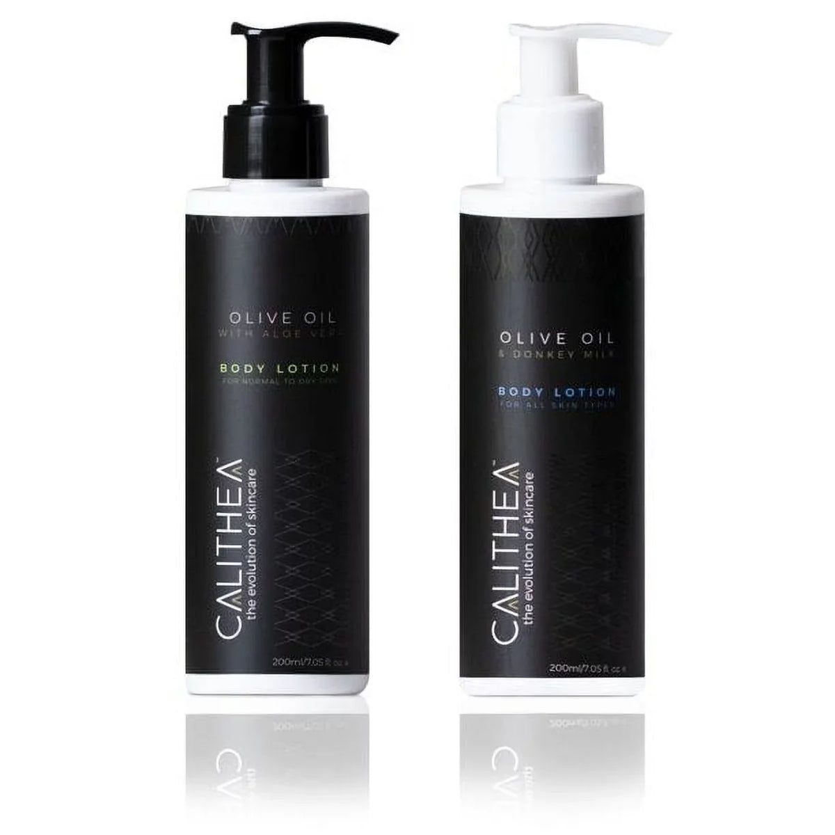 Organic Milk Natural Vera Lotion Duo: Lotion Donkey Aloe Oil & Olive Calithea Lotion Body