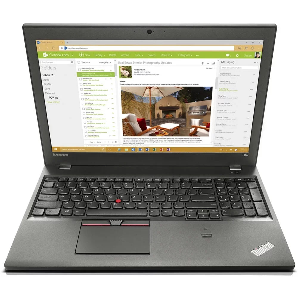 Scratch & i7 4GB Dent GHz Laptop T560 Lenovo Thinkpad Ram 320GB 2.60 - Intel Core W10P