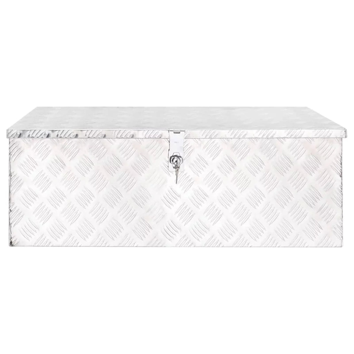 Box W x Storage x Vehicle, Organizer Lockable Toolbox H) Silver (L 13.2 Aluminum moobody Box Trip x 18.5 Tool Underbody Case for 35.4 Inches x Camping Truck Trailer Garage,