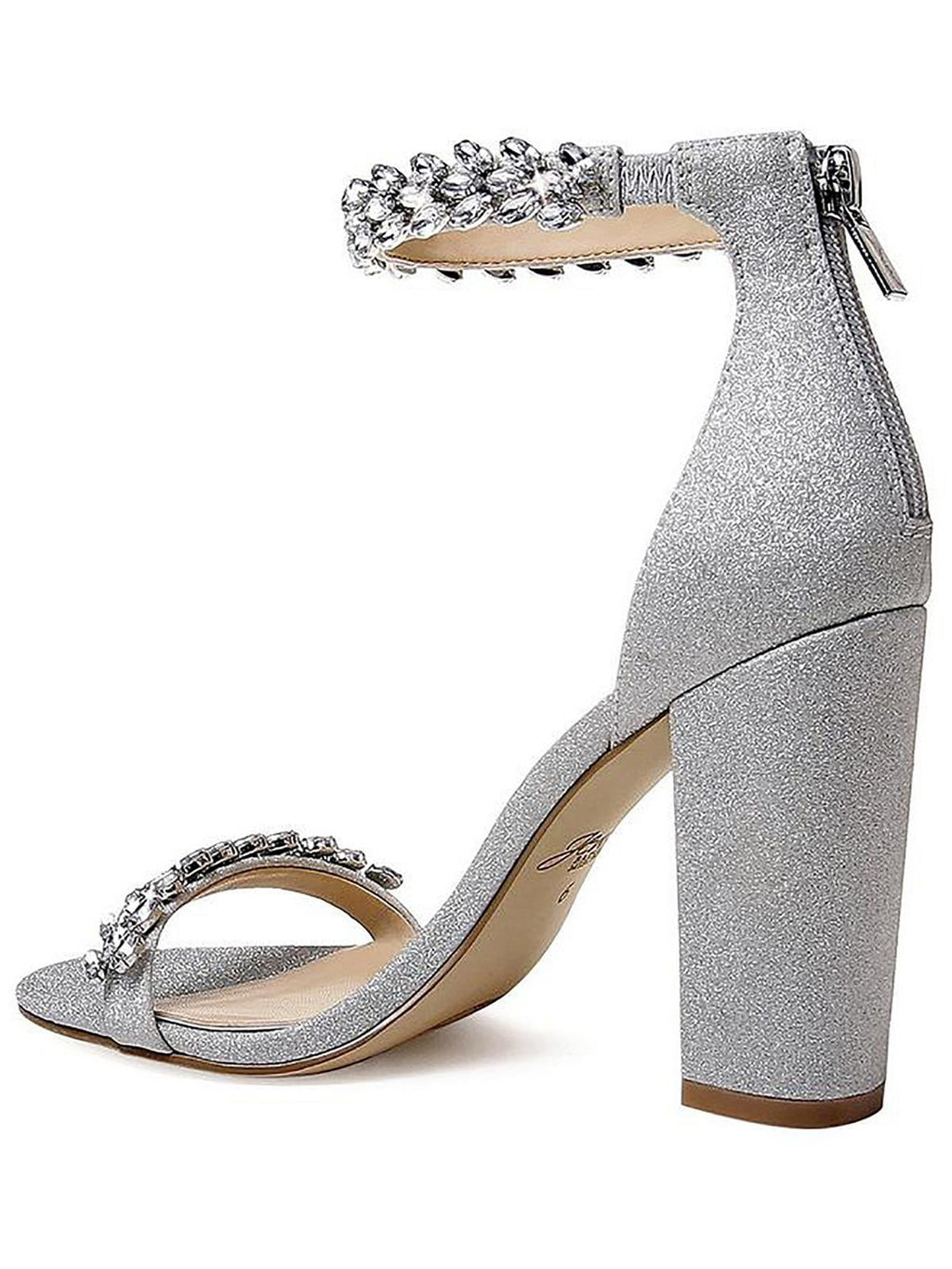 Badgley Mischka Jewel Embellished Rhinestone Heels Mayra Womens