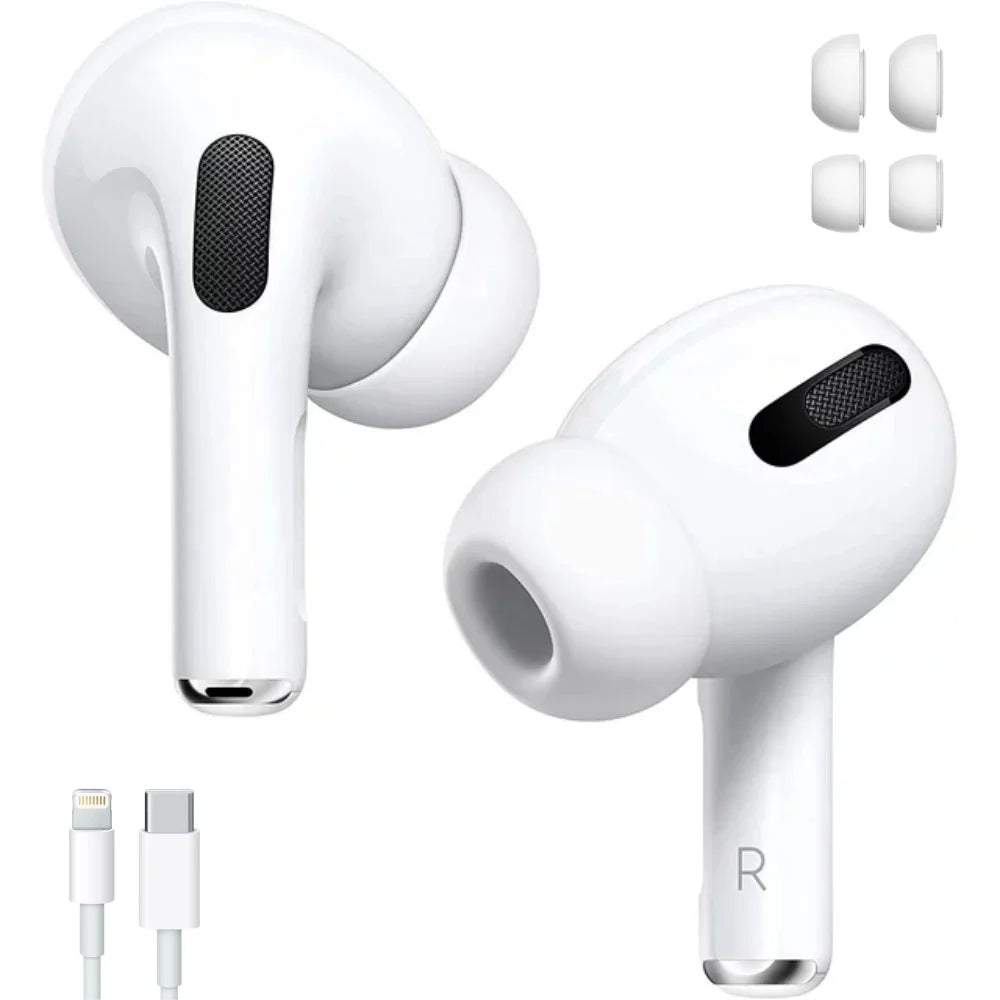 White Pro Wheat Wireless Earphones Shell, Charging 2nd Noise Original Case,Dual ANC Air Reduction with Hybrid