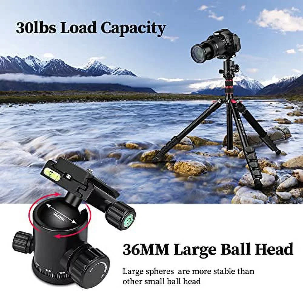 Mount,16.5" inch dimension, Professional Travel Load Camera, Tripod Tripod Tripod with Heavy for 360 30lb DSLR Degree Victiv Head for Duty Phone Aluminium Folded Ball Camera Monopod, 81 and
