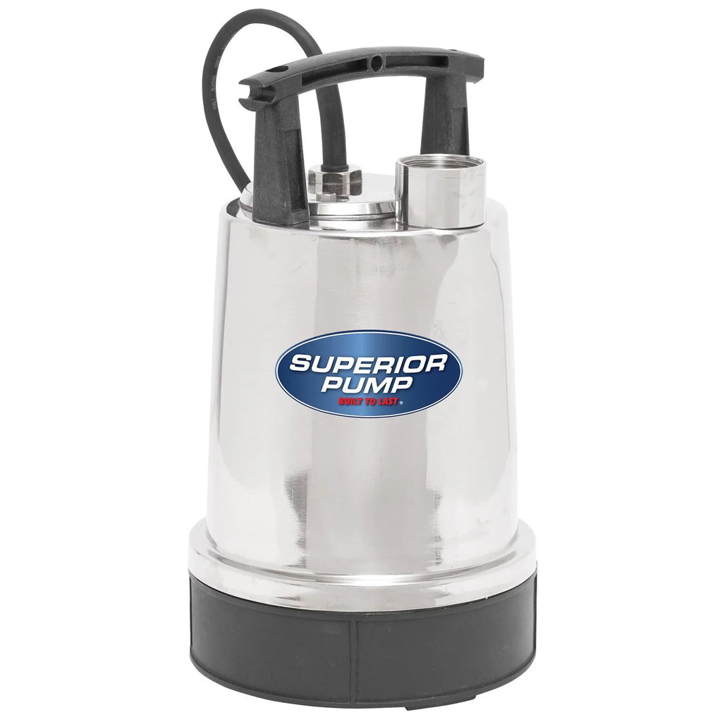 Top-Discharge HP Inch Superior Pump 91592 1/2 Pump Stainless 1.25 Utility Steel