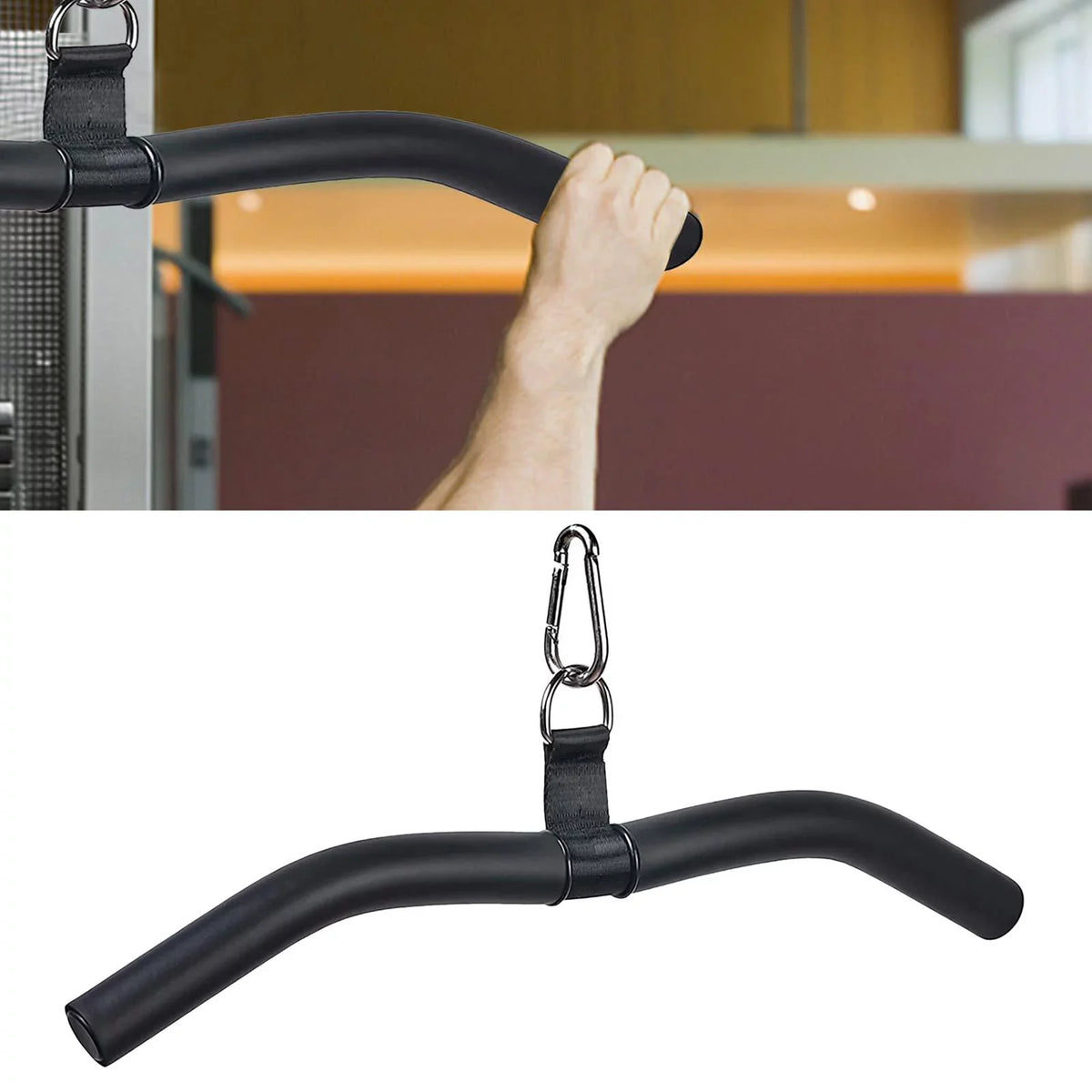 Press Pulldown Bar LAT Cable Cable LAT Tricep Pulldown Attachment Gym, Machine Machine Down Accessories, Equipment for Accessories, Attachment Weight