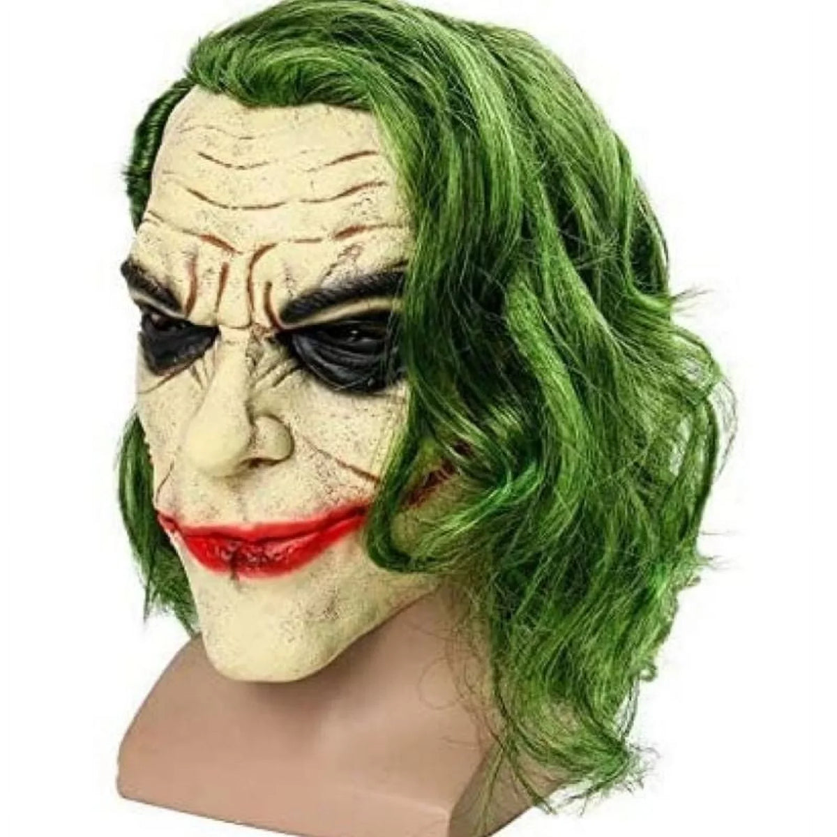 Adult Joker Vinyl Masks Mask Full with Green Hair Accessory Lelaffet Head