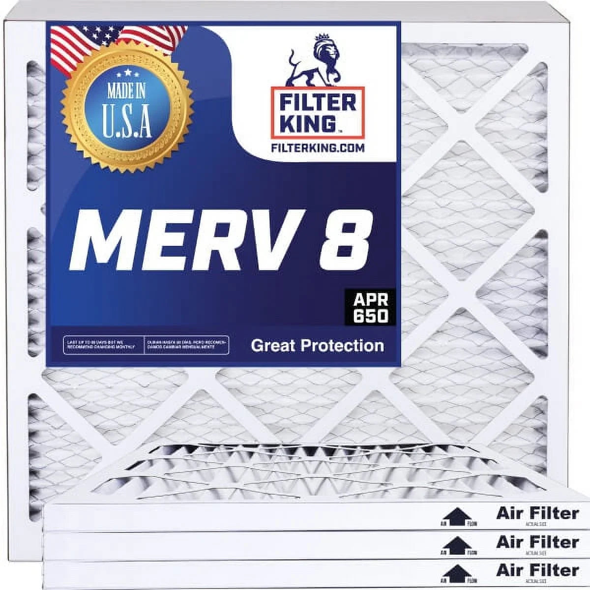 Pleated Filters Filter | 18.5 Actual MERV Air A/C .75" Filter 30x18.5x1 HVAC Furnace | 4-PACK MADE King | 8 x USA dimension: 30 | IN x