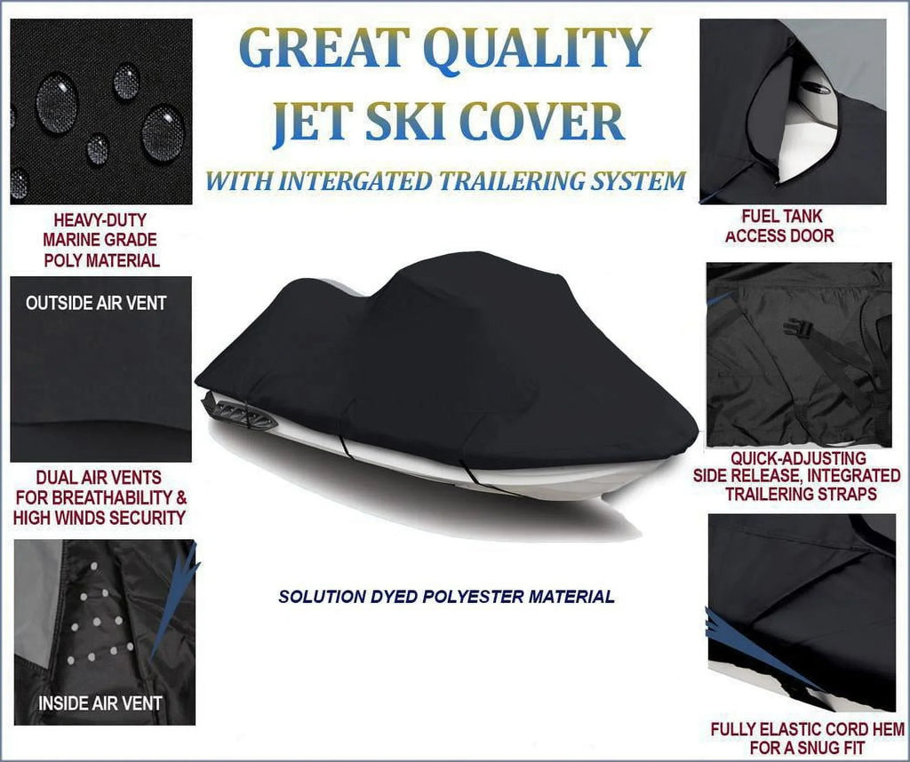 BLACK Cover Doo Sea Sea-Doo Jet 2004 VTCE 4-TEC 600D Compatible PWC GTX for JET Watercraft SKI Cover 2003 Ski 2005