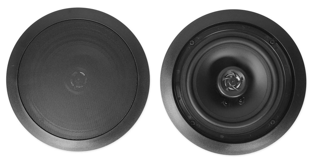 5 Receiver 8" Rockville Amp+(4) Speakers Ceiling Black SINGMIX Bluetooth Home