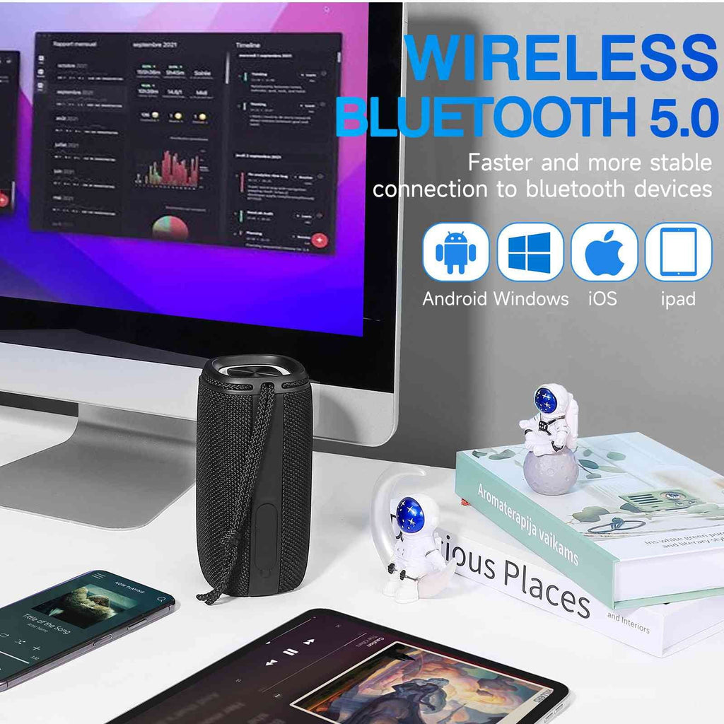 '- Speaker, Wireless Punchy UrbanX Pairing, Speakers for Waterproof LG Speaker Bass, with Bluetooth Black BT5.3, Portable X808 True Sound Surround HD W41+ 360° IPX5