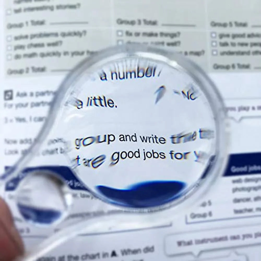 Hand-held Plastic Reading, Pack Science 10X for Lens Magnifier Magnifying Kids, Hand Glasses Mini 24 Outdoors, Observation Classroom,