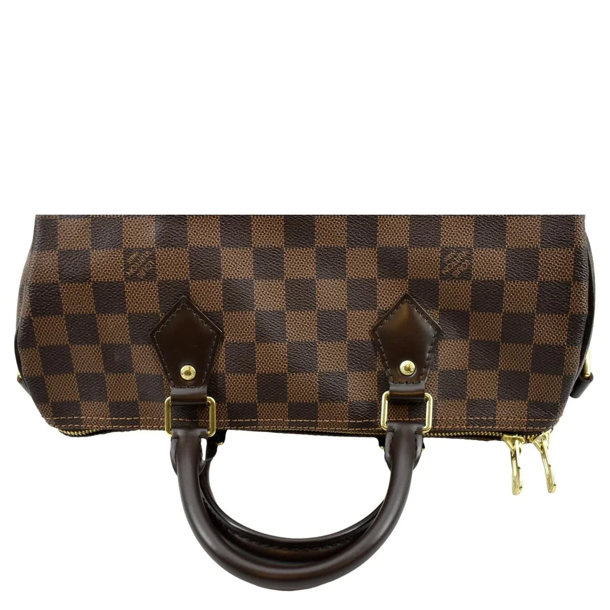 Damier Bag Ebene Speedy Shoulder 30 Bandouliere Brown Pre-owned