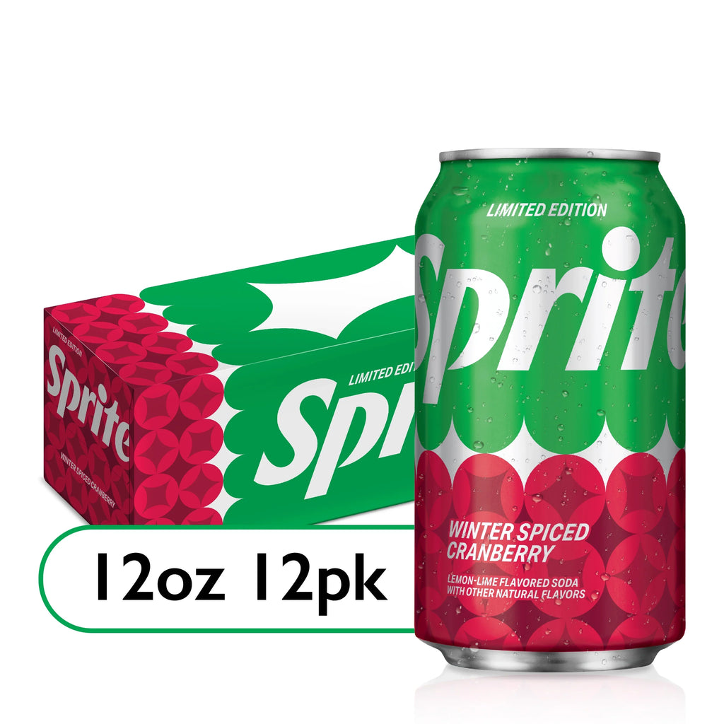 Cranberry oz, Soda Cans Spiced 12 Pop, Sprite Pack 12 Winter fl