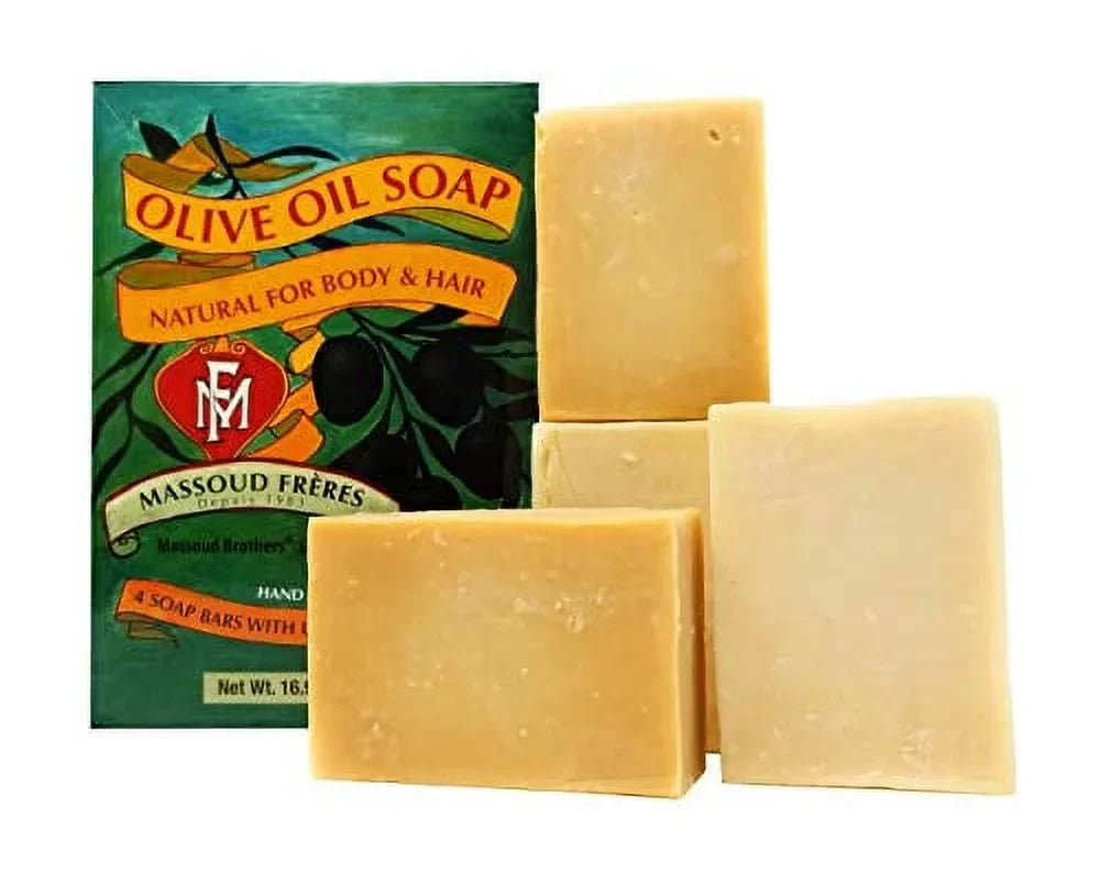 Scented by for Feres, Made Lebanon, from Imported Olive Oil Box, Hair, Per and Bars Ounce Massoud 16.93 Body soap Hand Four Lavender Vegan