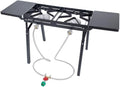 Folding Shelves with DB375, Side Bayou Burner Double Classic